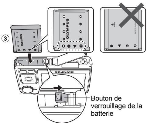 OLYMPUS FE-280 - b. Insérez la batterie et une xD-Picture Card (en option). - 2