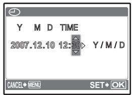 OLYMPUS FE-280 - c. Press the △/□ and ▽ √ buttons to select [M]. - 3