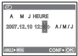 OLYMPUS FE-280 - À propos de l'écran de réglage de la date et de l'heure - 6