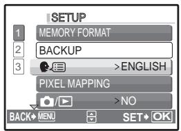 OLYMPUS FE-280 - Set the language - 5