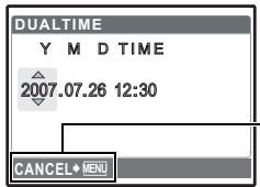 OLYMPUS STYLUS 770 SW - DUALTIME .... Setting the date and time for another time zone - 1