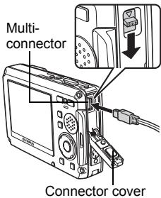 OLYMPUS STYLUS 770 SW - Connect the multi-connector on the camera to the USB port on the computer using the provided USB cable. - 2