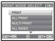 OLYMPUS STYLUS 770 SW - Selecting a print mode - 1