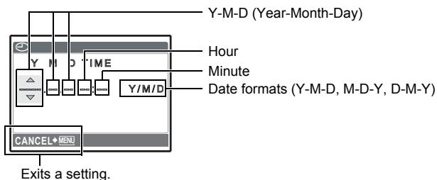 OLYMPUS STYLUS 770 SW - About the date and time setting screen - 1