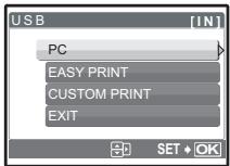 OLYMPUS STYLUS 770 SW - Select [PC], and press OK FUNC. - 1
