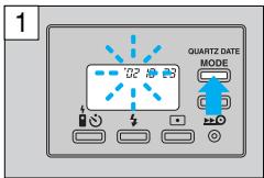 OLYMPUS STYLUS SELECT 105 - CORRECTING THE DATE AND TIME (Quartzdate models only) - 1