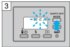 OLYMPUS STYLUS SELECT 105 - CORRECTING THE DATE AND TIME (Quartzdate models only) - 3