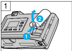 OLYMPUS STYLUS SELECT 105 - LOADING AND CHECKING THE BATTERY - 1