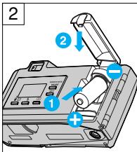 OLYMPUS STYLUS SELECT 105 - LOADING AND CHECKING THE BATTERY - 2