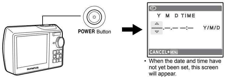 OLYMPUS µ 740 - b. Press the POWER button. - 1