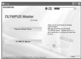 OLYMPUS µ 740 - Click "OLYMPUS Master". - 1
