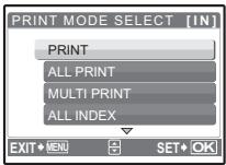OLYMPUS µ 740 - Selecting a print mode - 1