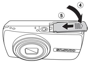 OLYMPUS µ 740 - b. Insert the battery in the camera - 2