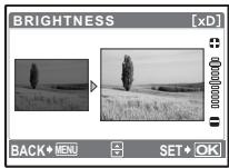 OLYMPUS µ 740 - BRIGHTNESS. Change the brightness of the picture - 1