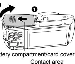 OLYMPUS µ 740 - Removing the card - 3