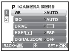 OLYMPUS µ 740 - Press  to select [AF MODE], and press OK. - 2