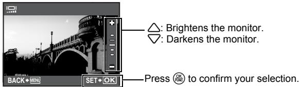 OLYMPUS Μ 850SW - Adjusting the brightness of monitor - 1