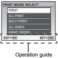OLYMPUS Μ 850SW - Selecting a print mode - 1