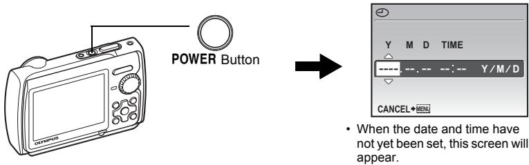 OLYMPUS Μ 850SW - b. Press the POWER button. - 1