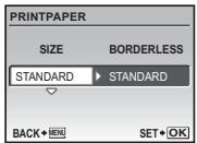OLYMPUS Μ 850SW - Setting the print paper - 1