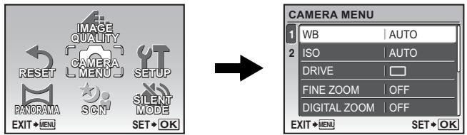 OLYMPUS Μ 850SW - About the menus - 1