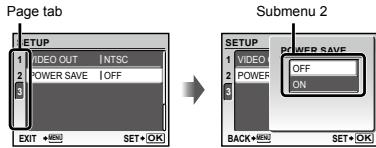 OLYMPUS FE-360 - Using the Menu - 4