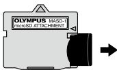 OLYMPUS FE-360 - To remove the microSD card - 1