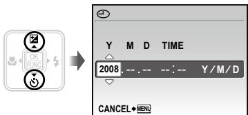 OLYMPUS FE-360 - Use  to select the year for [Y]. - 1