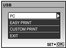 OLYMPUS FE-360 - Changing the printer's settings for printing [CUSTOM PRINT] - 1