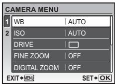 OLYMPUS Μ 1030SW - Use the arrow pad △▽ to select [AF MODE], and press OK FUNC. - 1