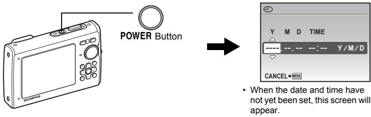 OLYMPUS Μ 1030SW - b. Press the POWER button. - 1