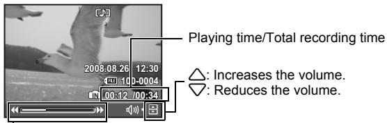 OLYMPUS Μ 1030SW - Operations during movie playback - 1