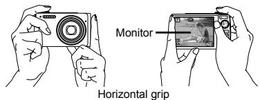 OLYMPUS Μ 1060 - Hold the camera, and compose the shot. - 1