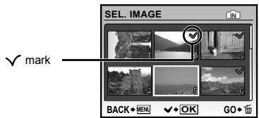 OLYMPUS Μ 1060 - To individually select and erase images [SEL. IMAGE] - 1