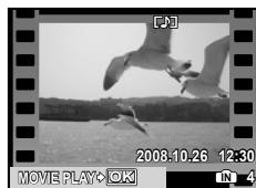 OLYMPUS Μ 1060 - To play back movies - 1