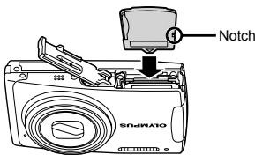 OLYMPUS Μ 1060 - Insert the microSD Attachment into the camera. - 1