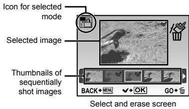 OLYMPUS Μ 1060 - Saving only selected images from sequentially shot images ([SHOOT & SELECT 1/2] mode) - 1