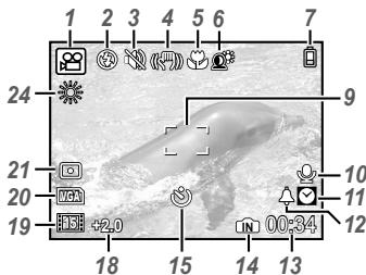 OLYMPUS Μ 1060 - Shooting mode display - 2