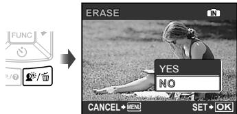 OLYMPUS Μ 1060 - Erasing images during playback (Single image erase) - 1