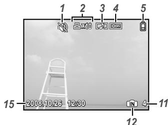 OLYMPUS Μ 1060 - Playback mode display - 1