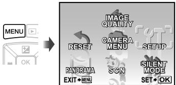 OLYMPUS Μ 1060 - Changing the display language - 2