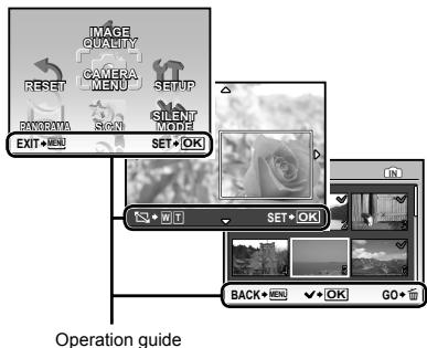 OLYMPUS Μ 1060 - Arrow pad and operation guide - 2