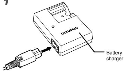 OLYMPUS Μ 1060 - Charging the battery - 1