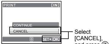 OLYMPUS Μ 720SW - To cancel printing - 2