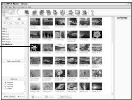 OLYMPUS Μ 720SW - Double-click the still picture thumbnail that you want to view. - 1