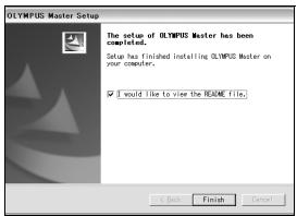 OLYMPUS Μ 720SW - Select the option to restart immediately when the screen asking you if you wish to restart the computer is displayed and click "OK". - 1