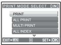 OLYMPUS Μ 720SW - Selecting a print mode - 1