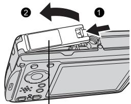 OLYMPUS Μ 720SW - Orient the card as shown, and insert it into the card slot as shown in the illustration. - 1