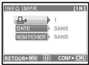 OLYMPUS µ 760 - Réglage du nombre de tirages et des données à imprimer - 1