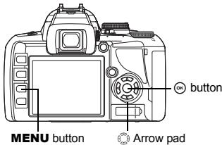 MENU button Arrow pad
